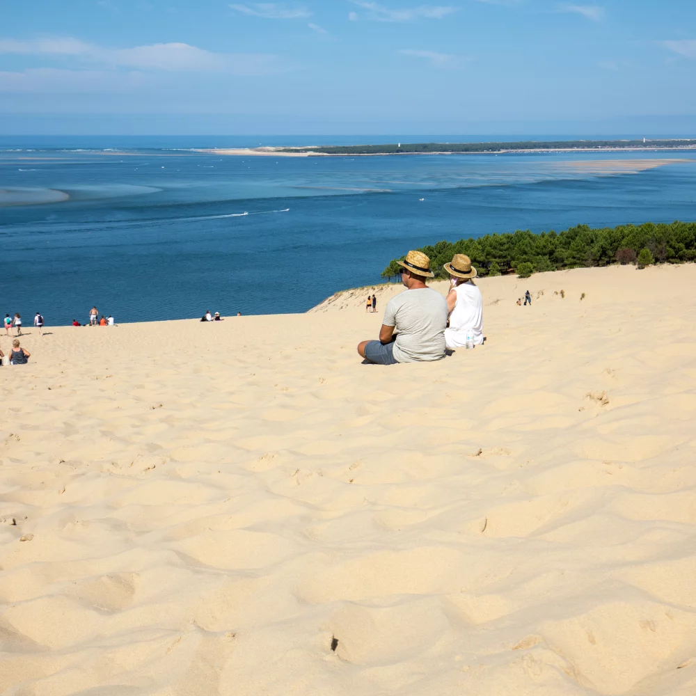 Vue relaxante de la Dune du Pilat, France.